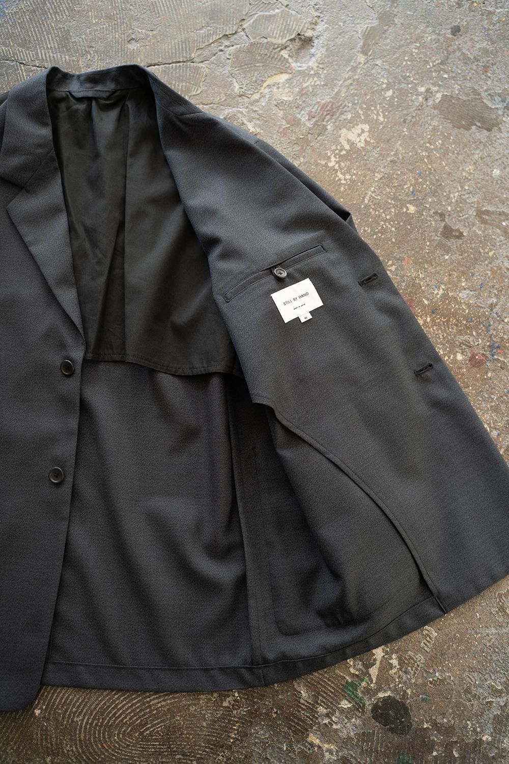 【25AW】モヘア混2Bジャケット(CHARCOAL)
