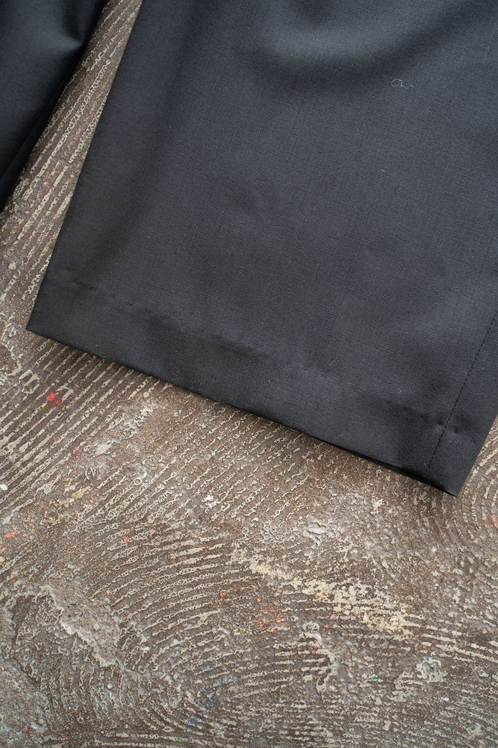 【ラスト1点】【24SS】2-Tack Wool Tropical Trousers/2タックウールトロピカルトラウザーズ(BLACK)