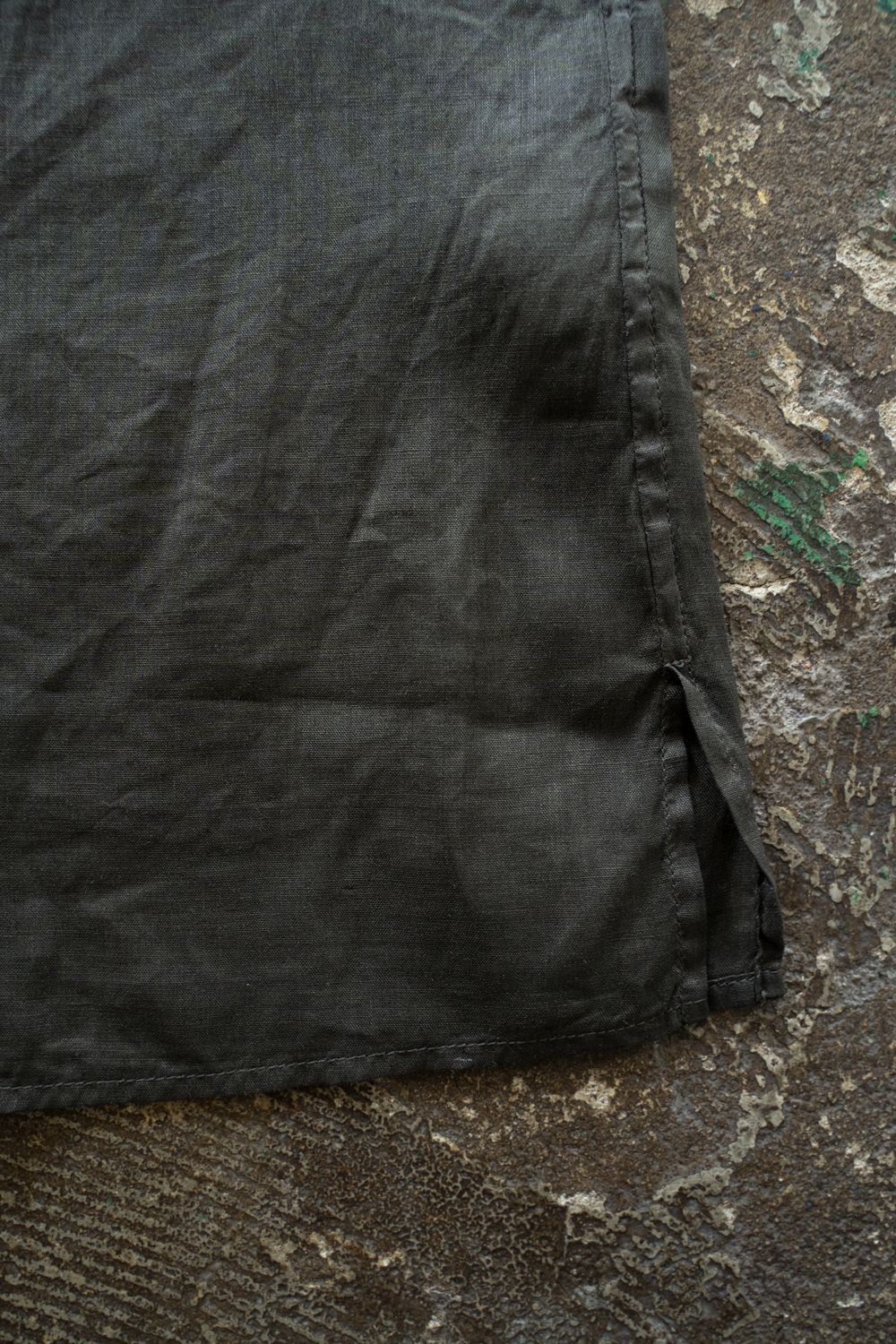 ラミーシルクシャツ(柿渋×墨)