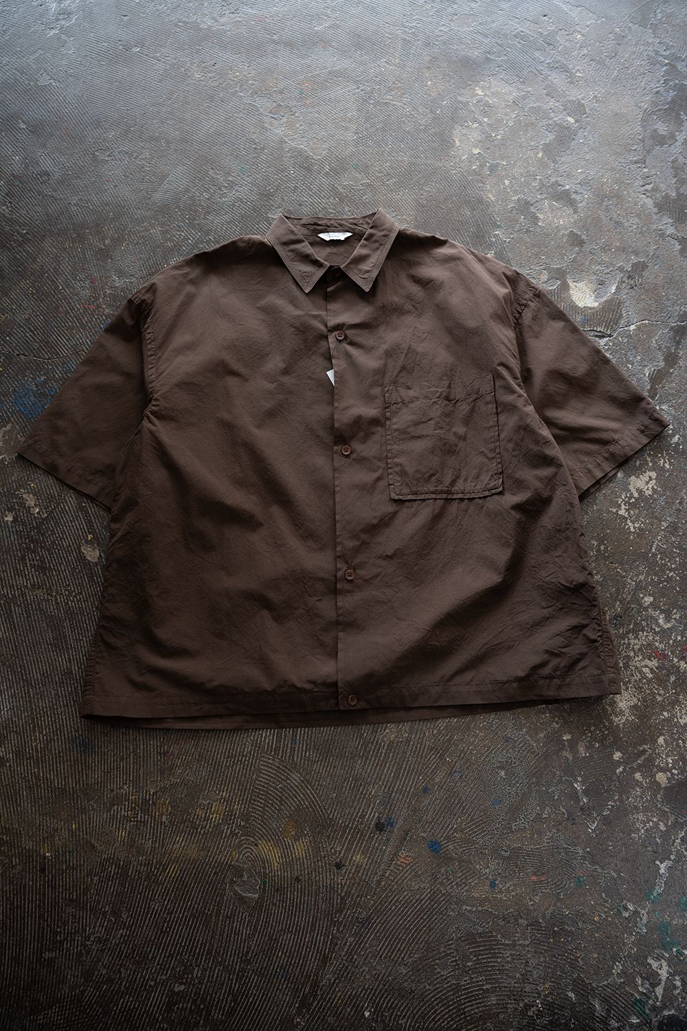 【26SS】Oversized Stitching Shirt(BROWN)