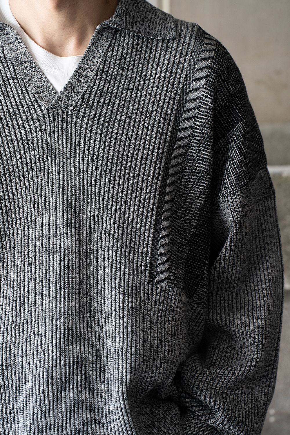 【25AW】Setsuen Skipper Knit(MIX GRAY)