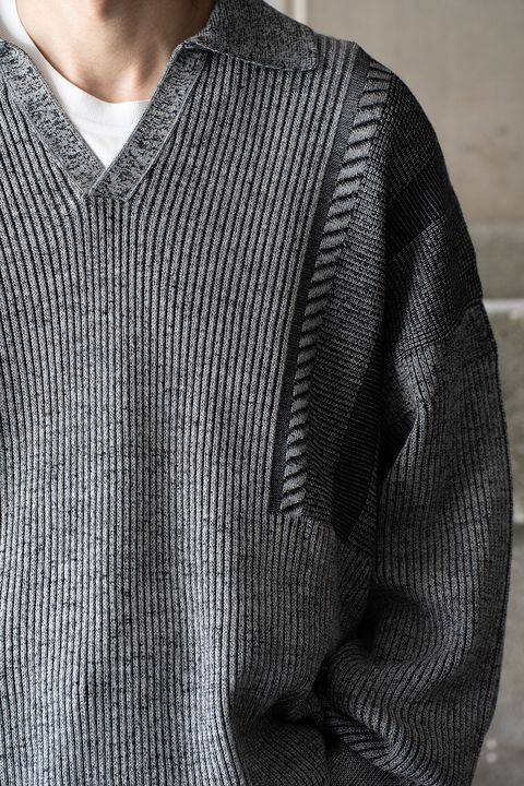 【25AW】Setsuen Skipper Knit(MIX GRAY)
