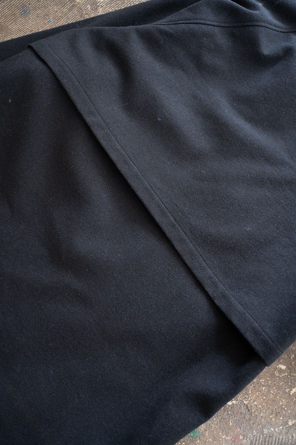 【ラスト1点】【25AW】ウール×ナイロンステンカラーコート(BLACK NAVY)