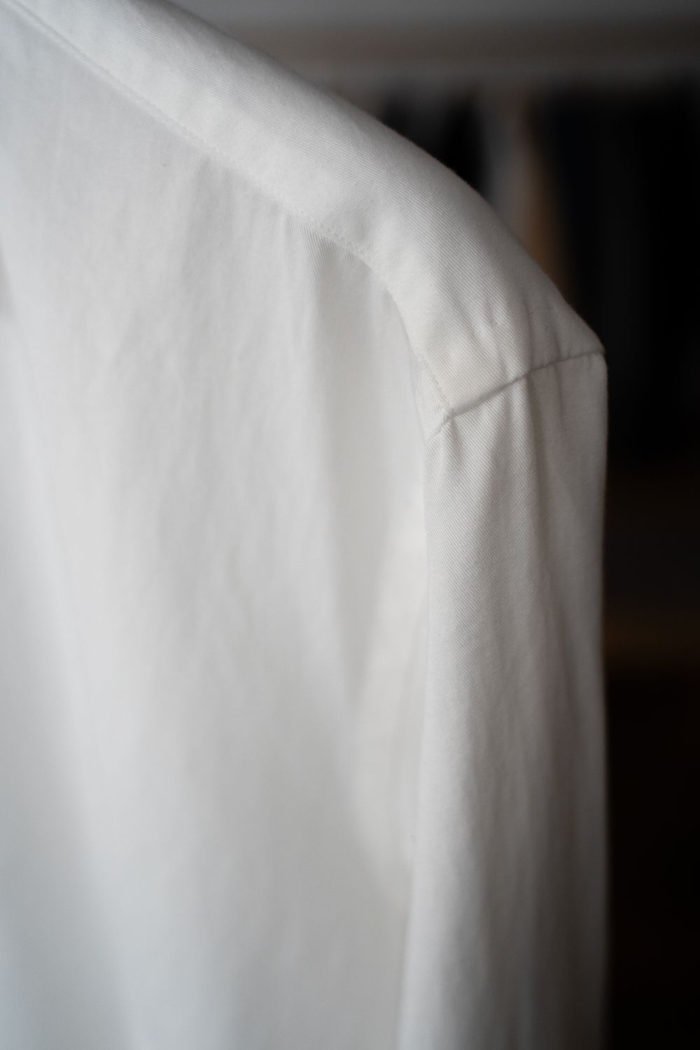 【ラスト1点】【25AW】Cotton×Linen Windsor Wide Collar Shirt(OYSTER WHITE)