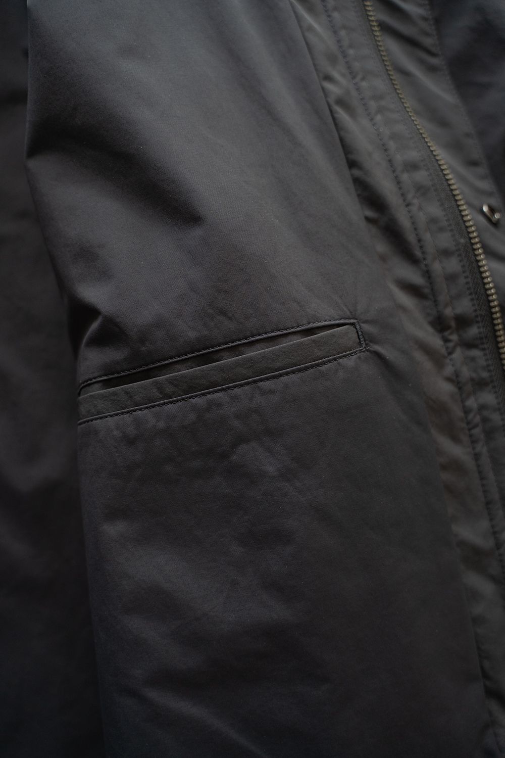 【ラスト1点】【24AW】撥水ポリエステルスタンドカラーブルゾン(INK BLACK)