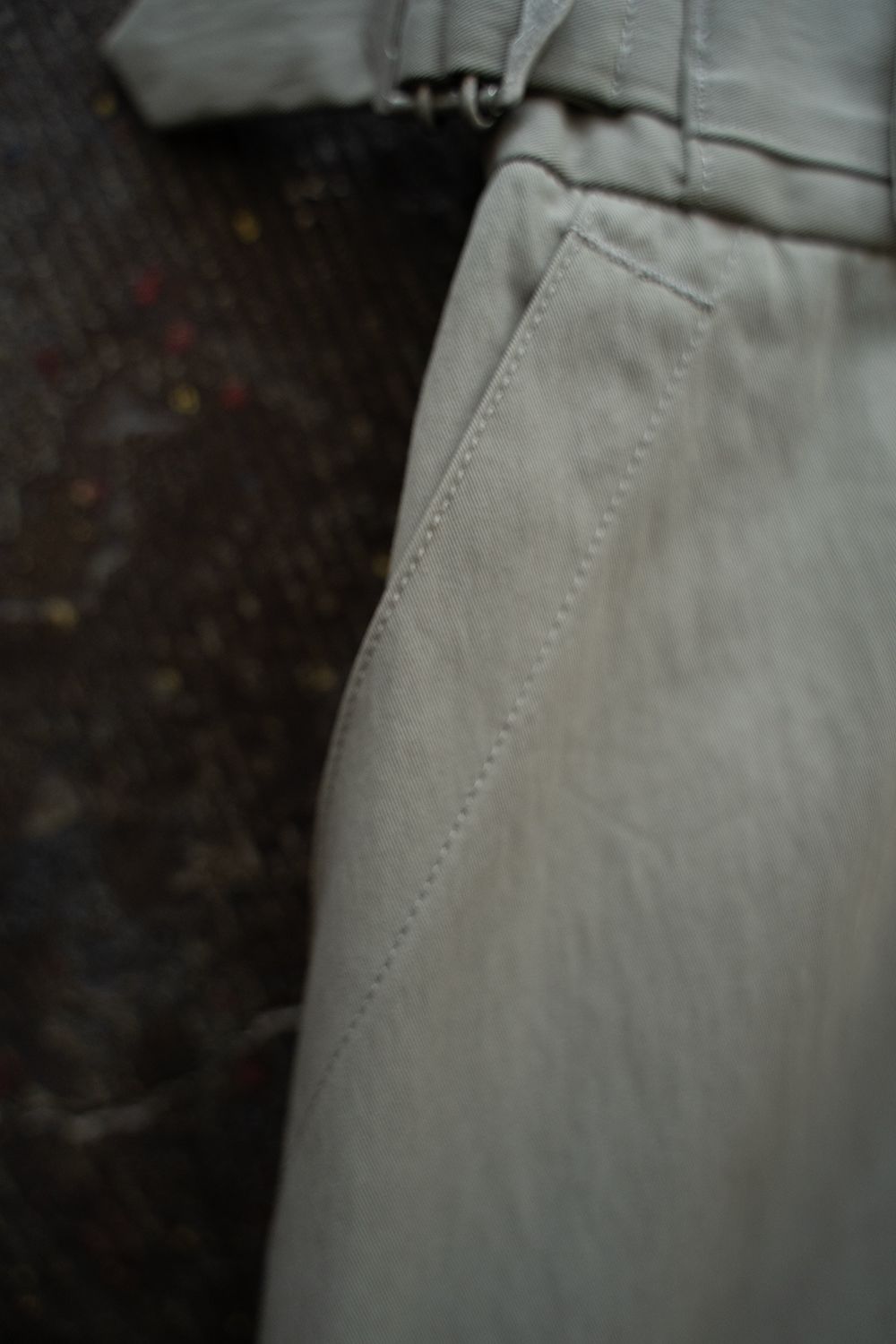 SAYATOMO - 【ラスト1点】【24SS】2-Tack Cotton Nylon Baker Pants/2タックコットンナイロンベイカーパンツ(KHAKI)  | Salty