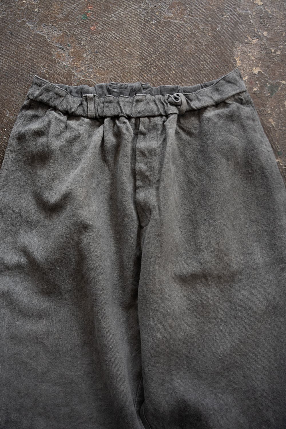 亜麻苧麻ワイドパンツ(薄炭)