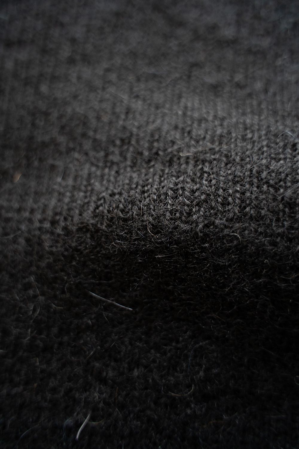【ラスト1点】【24AW】アルパカ片畦編みカーディガン(BLACK)