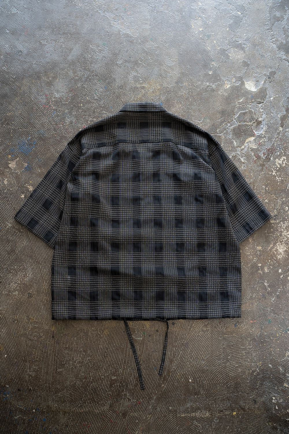 【ラスト1点】【25SS】Sheer Plaid H/S SH / シアーチェックハーフスリーブシャツ (BLACK)