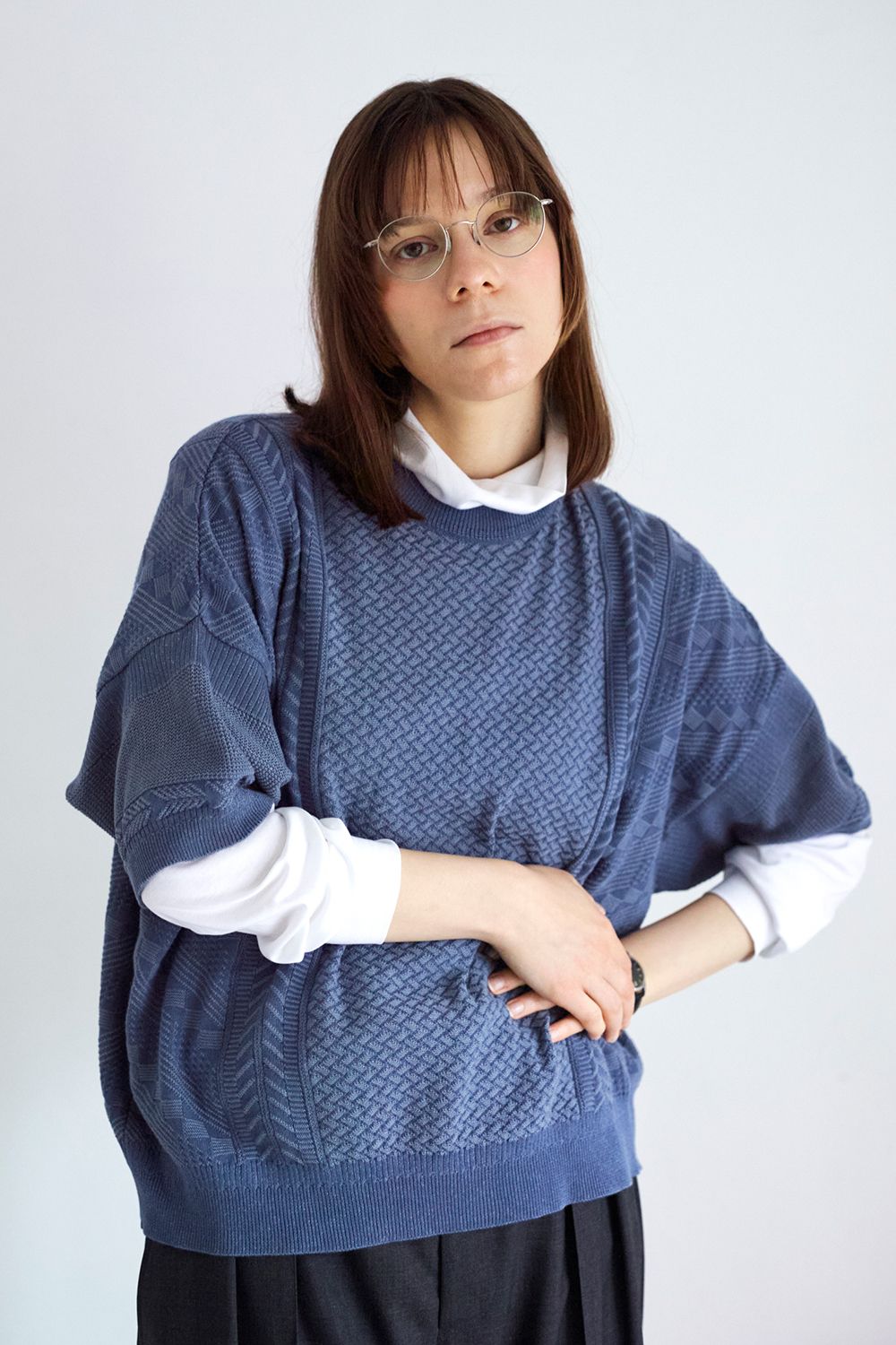 【ラスト1点】Sakurakage Knit(SMOKY BLUE)