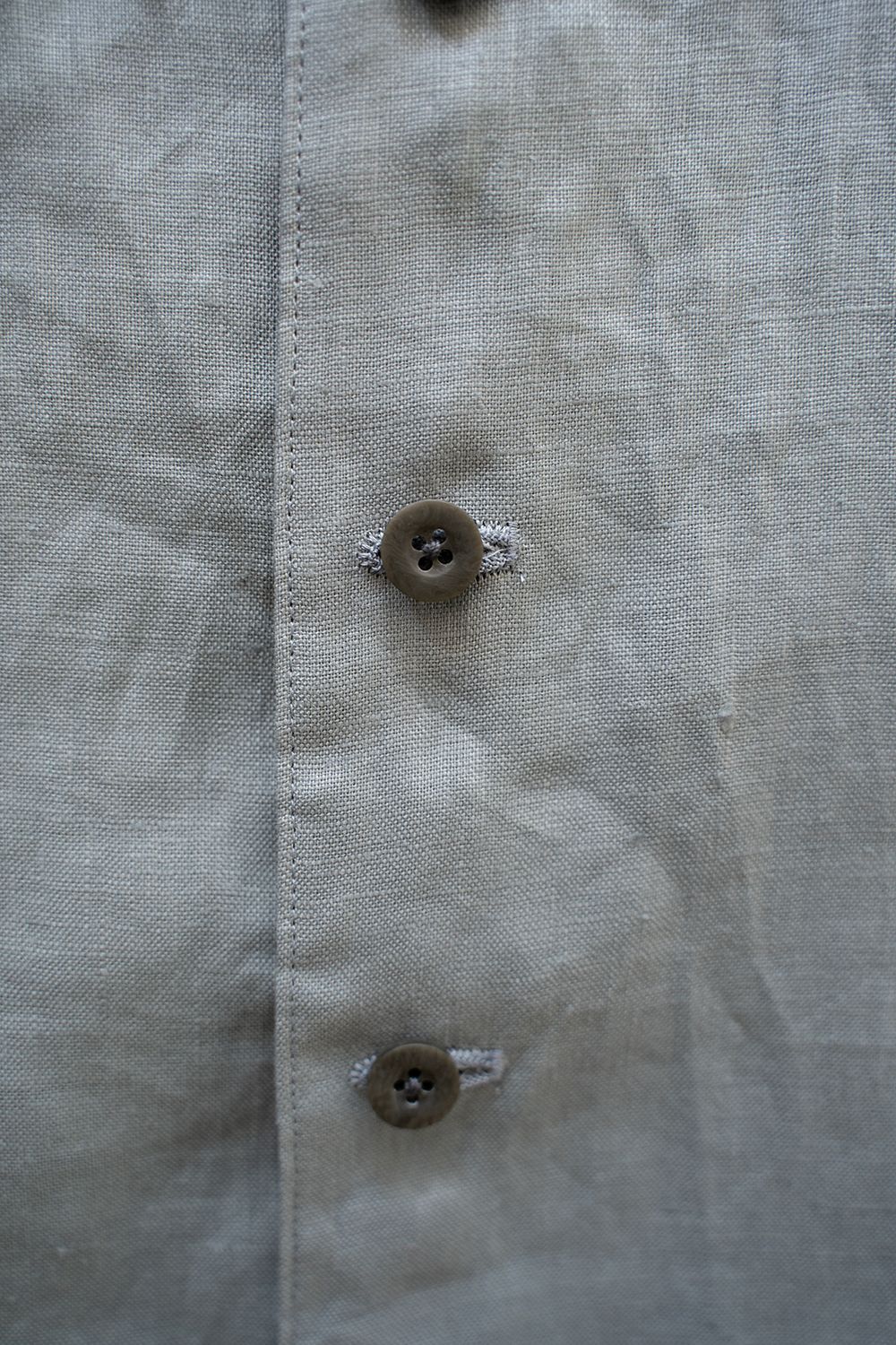 【ラスト1点】【23SS】リネンノーカラージャケットカーディガン(BLUE GRAY)