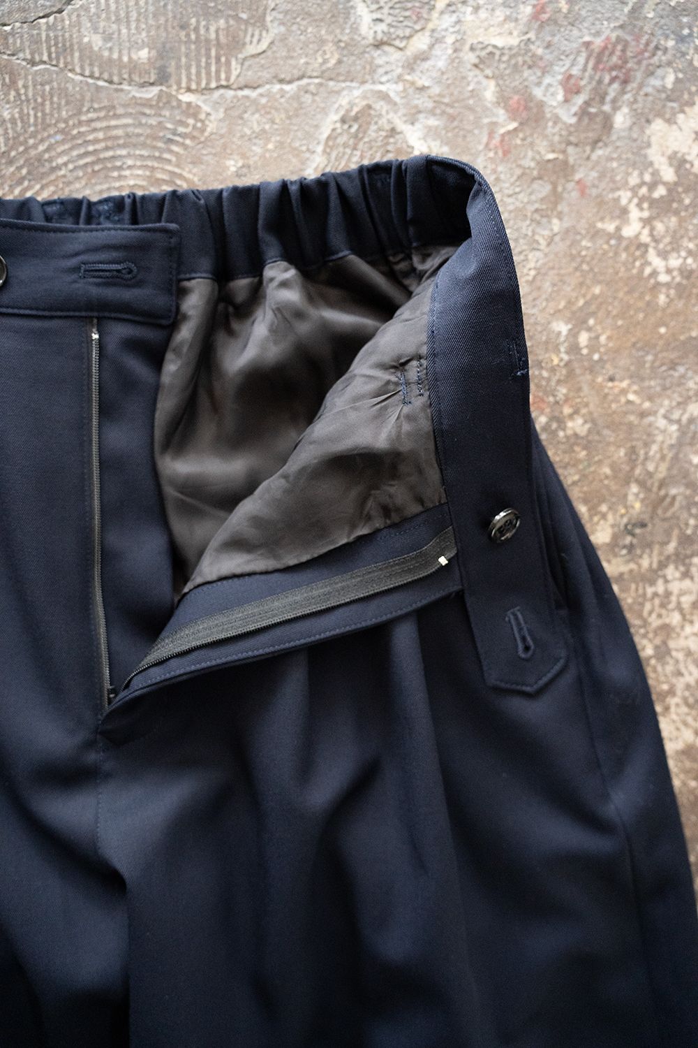 【ラスト1点】【26SS】2Tuck Wide Easy Pants/2タックワイドイージーパンツ(NAVY)