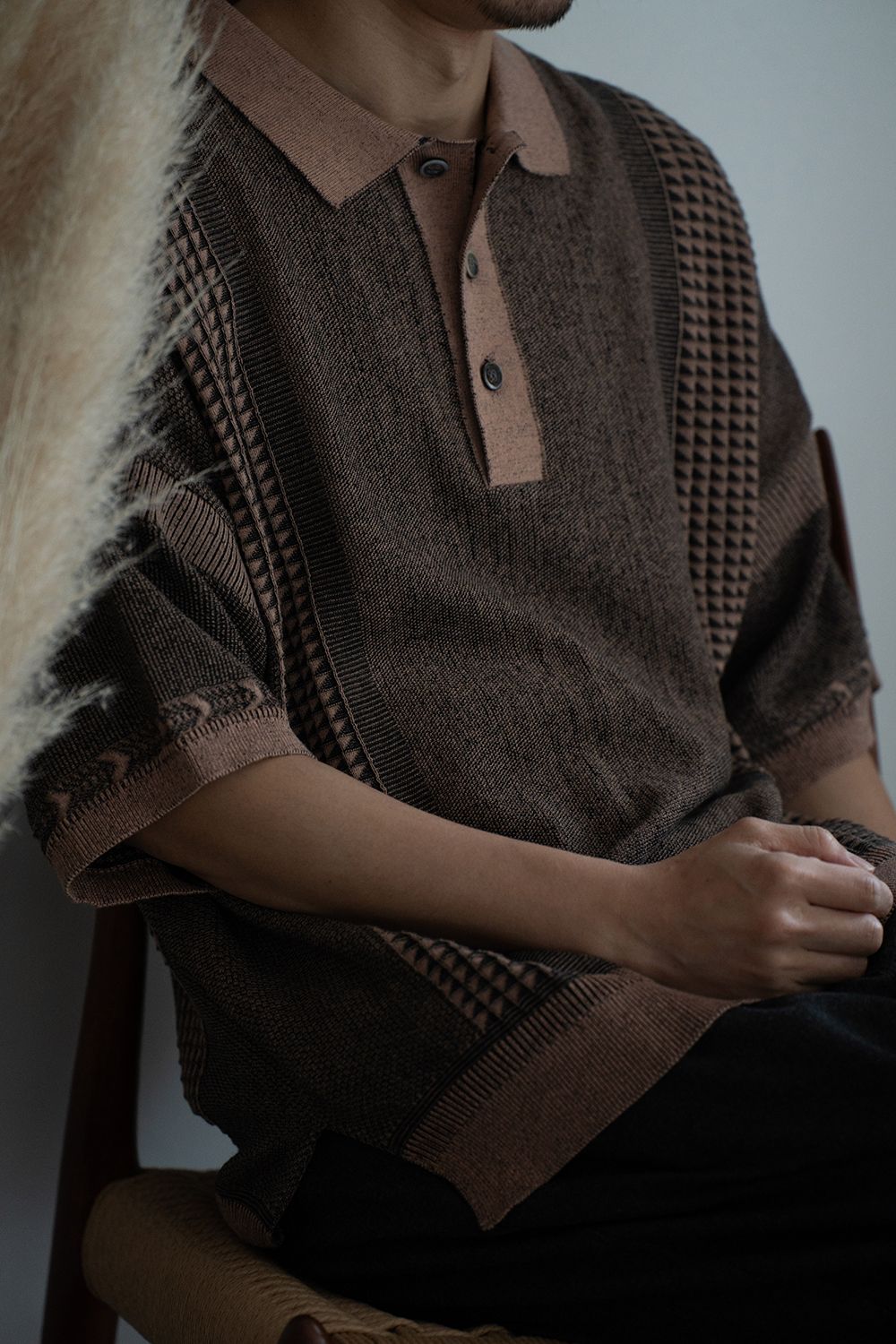 【26SS】Aotsuyu Knit Polo(PINK)