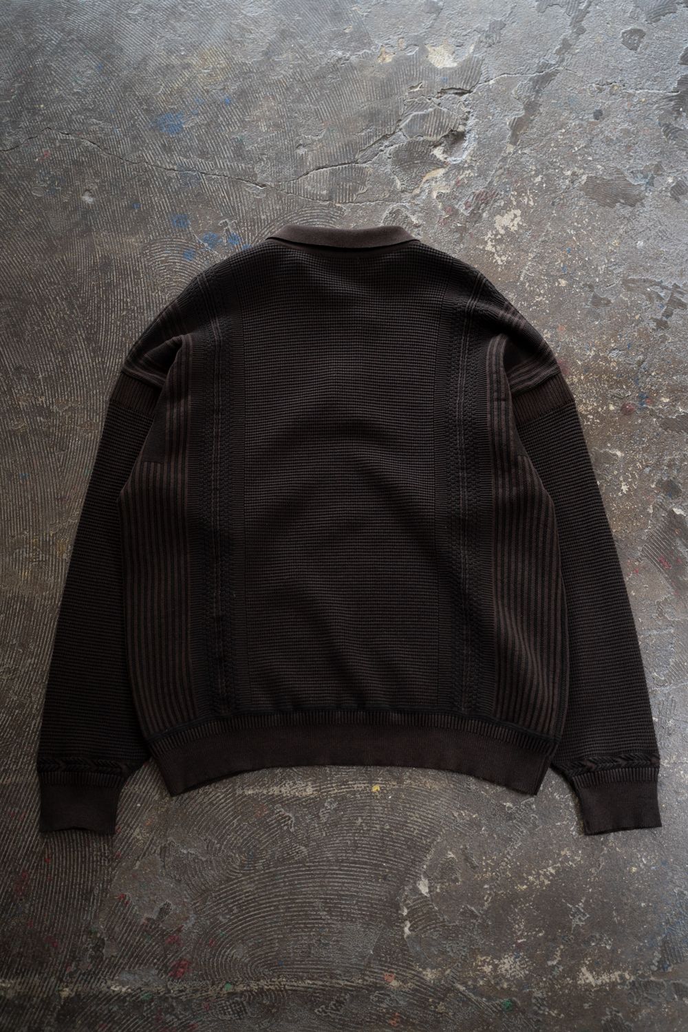 【26AW】Akisame Knit Polo(BROWN)