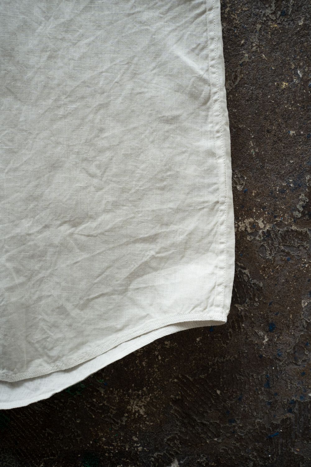 大麻シャツ 3(ベンガラ白)