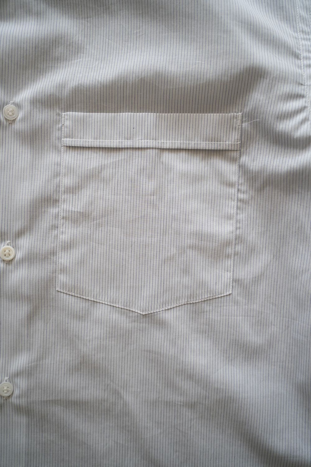【ラスト1点】【25SS】極小襟ストライプシャツ(WHITE)
