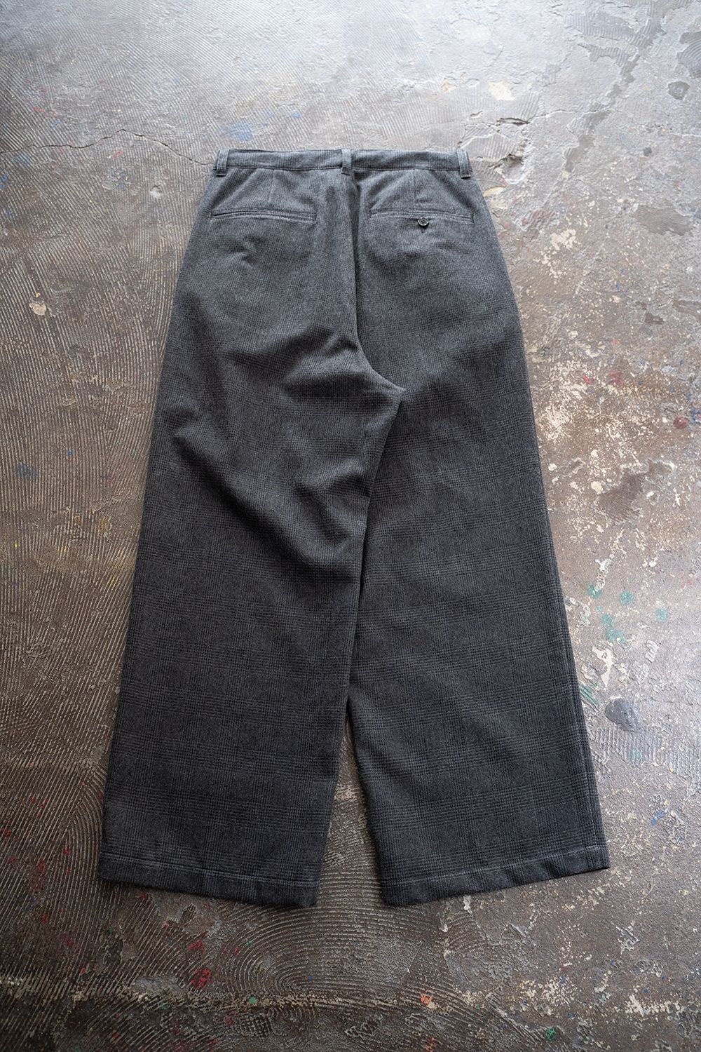 【25AW】Glen Check Trousers/グレンチェックトラウザーズ(GRAY)