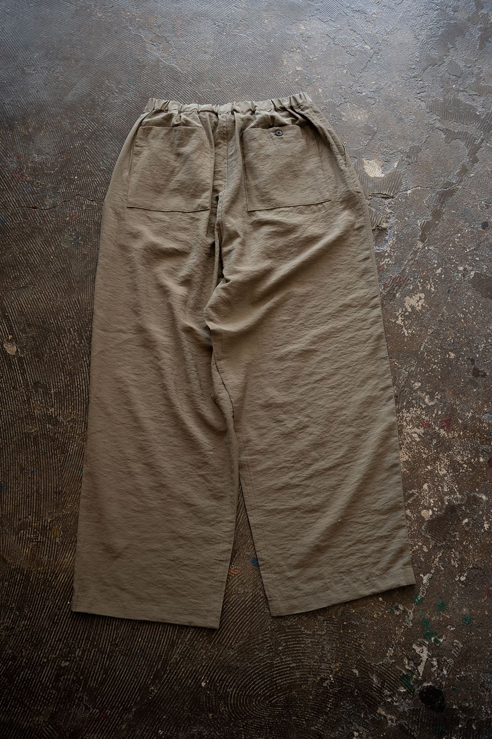 【26SS】レーヨン×リネンイージーパンツ(KHAKI BEIGE)