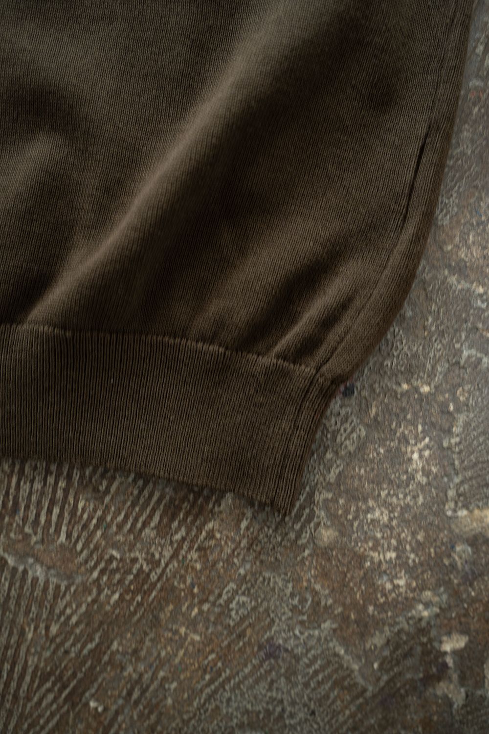 【26AW】コットン×シルク12Gニットポロ(KHAKI BROWN)