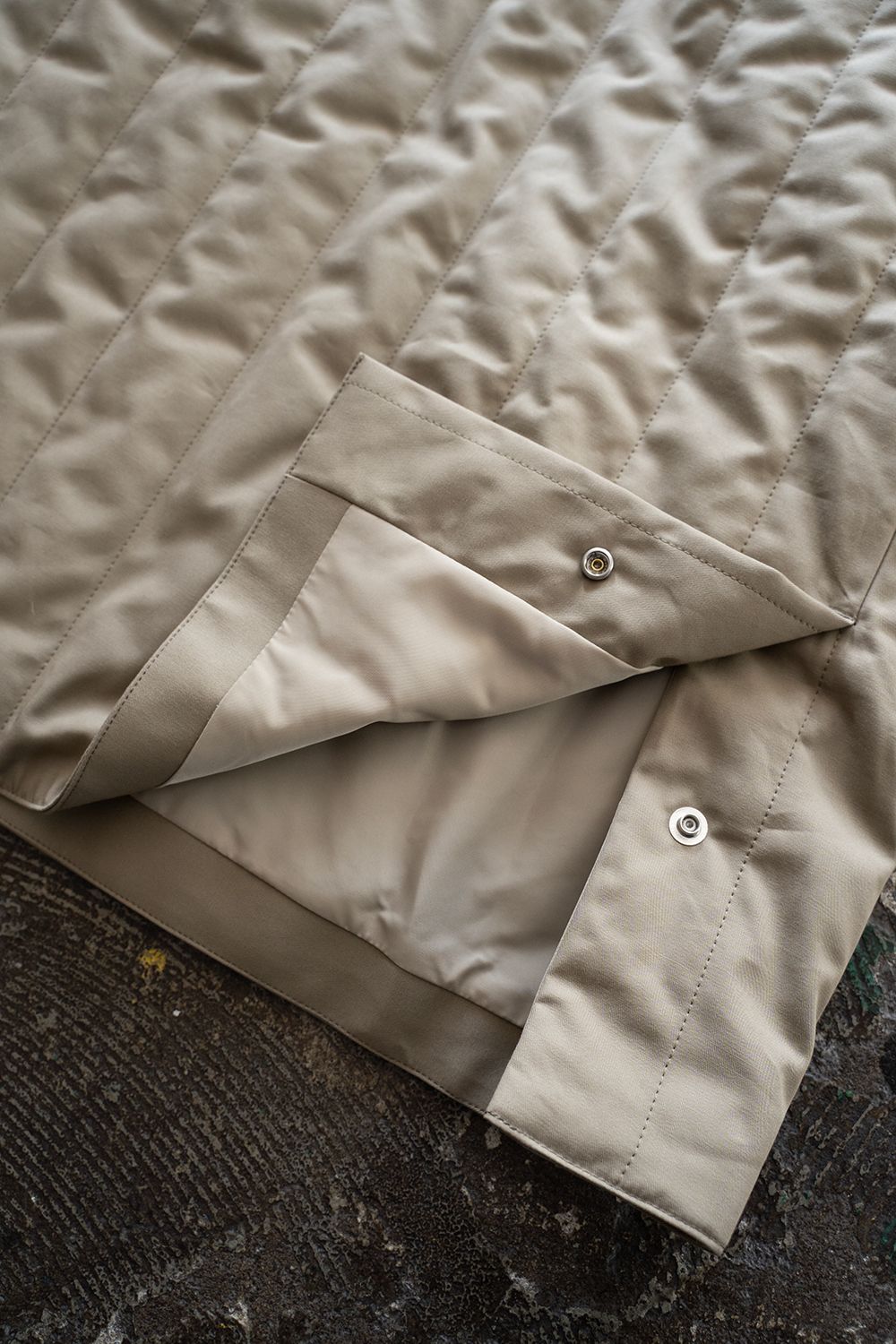 【25AW】コーデュロイ切り替えシンサレートキルティングブルゾン(BEIGE)