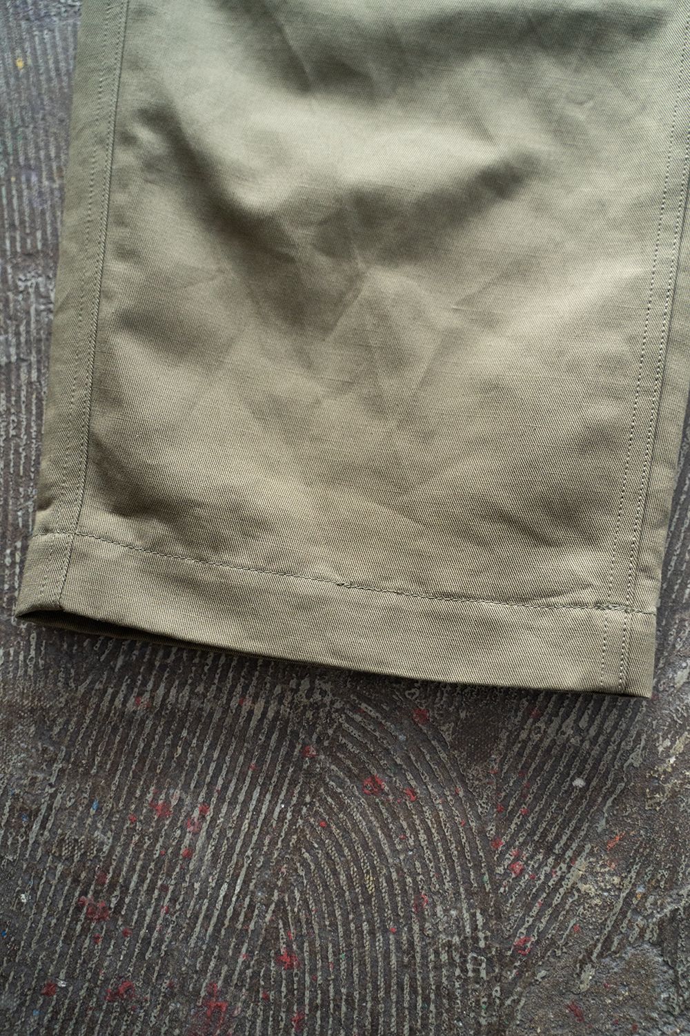 【ラスト1点】【23SS】インボックスタック綿麻パンツ(OLIVE)