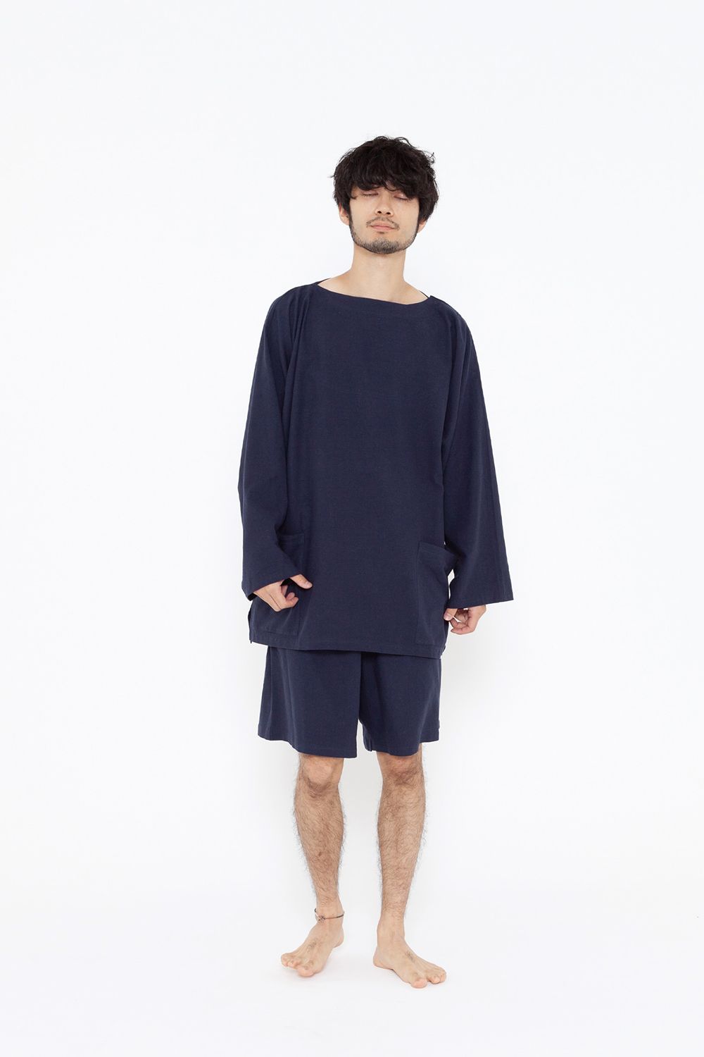 【ラスト1点】【23SS】"nice boat."pajama【セットアップ】(LINEN COTTON NAVY)