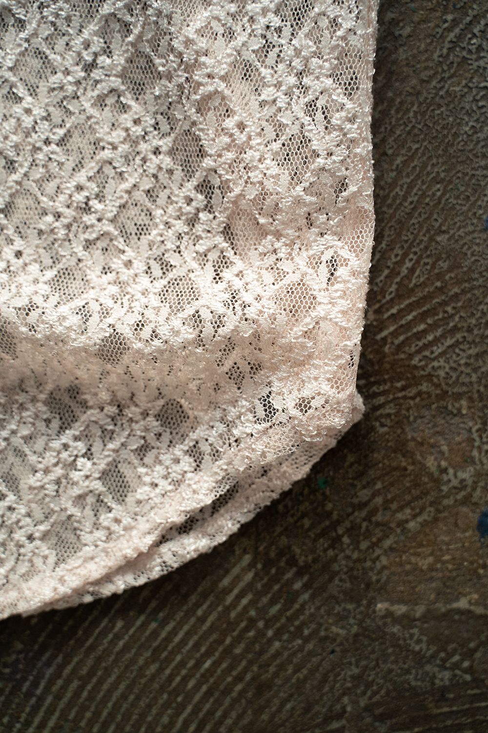 【ラスト1点】【24SS】Russell Lace L/S Shirt/ラッセルレースロングスリーブシャツ(ECRU)