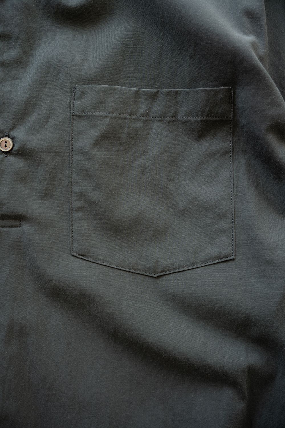 【26SS】キュプラ×コットンプルオーバーシャツ(BLUE GREY)