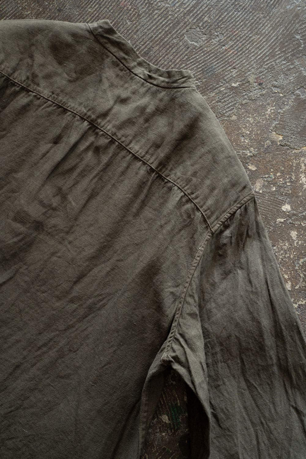 和紙大麻シャツ(蓬(濃))