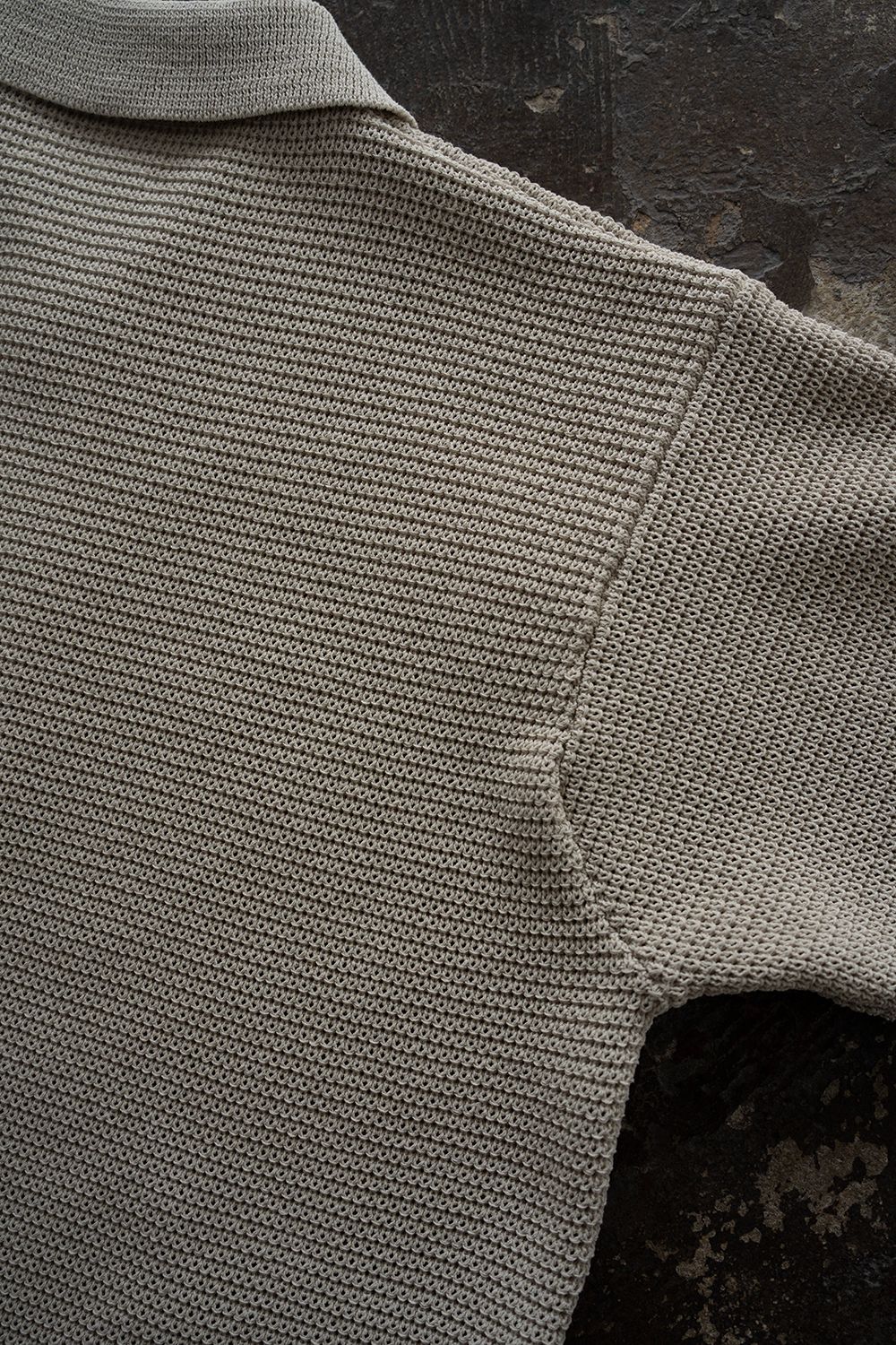 【26SS】和紙混7Gニットブルゾン(TAUPE)