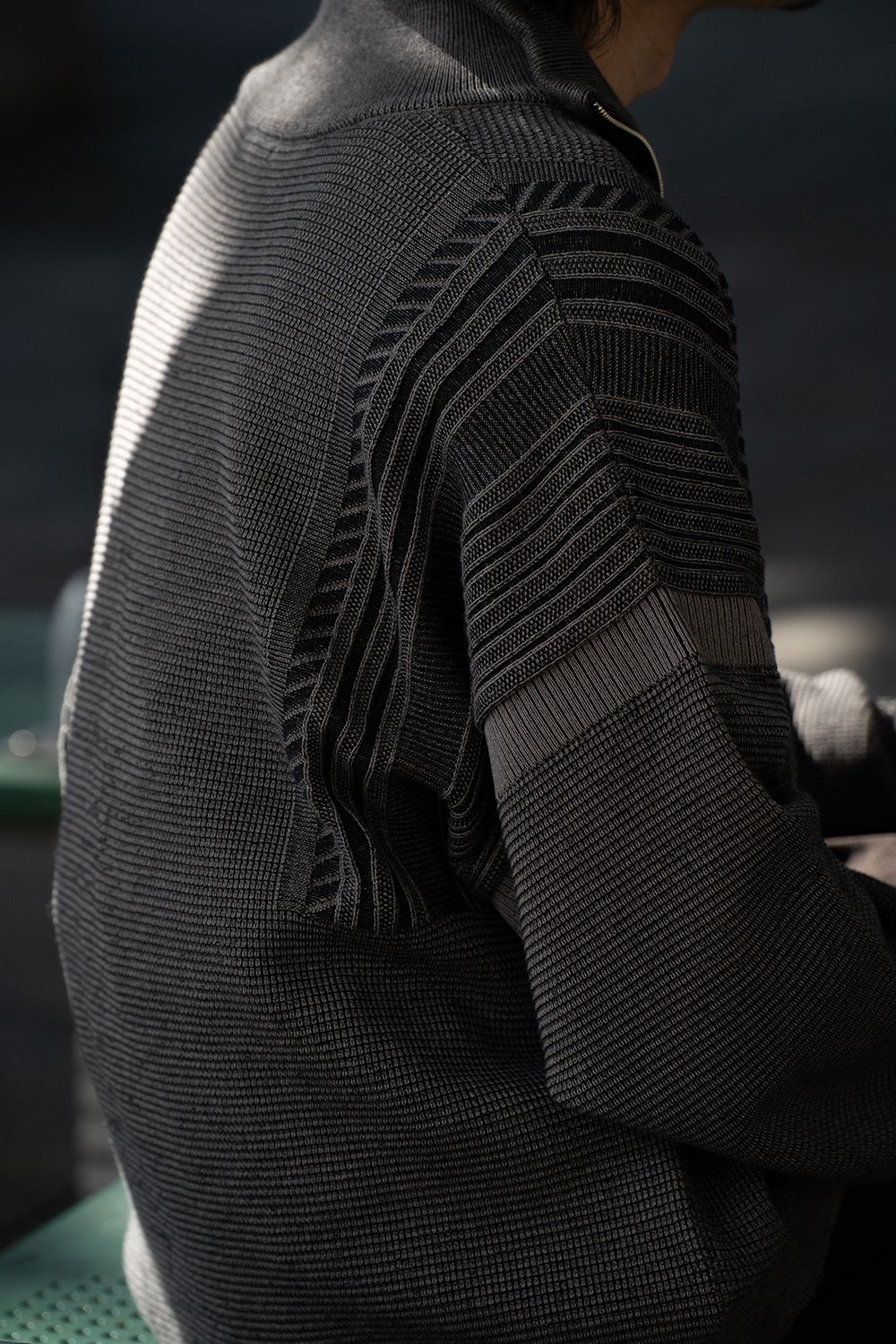 【ラスト1点】【25AW】Fuyushigure Half Zip Knit(BLACK)