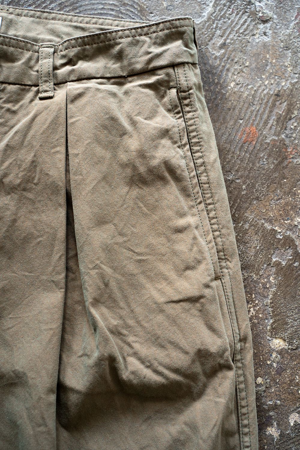 【ラスト1点】【22SS】インボックスタックギャバジンパンツ(OLIVE)