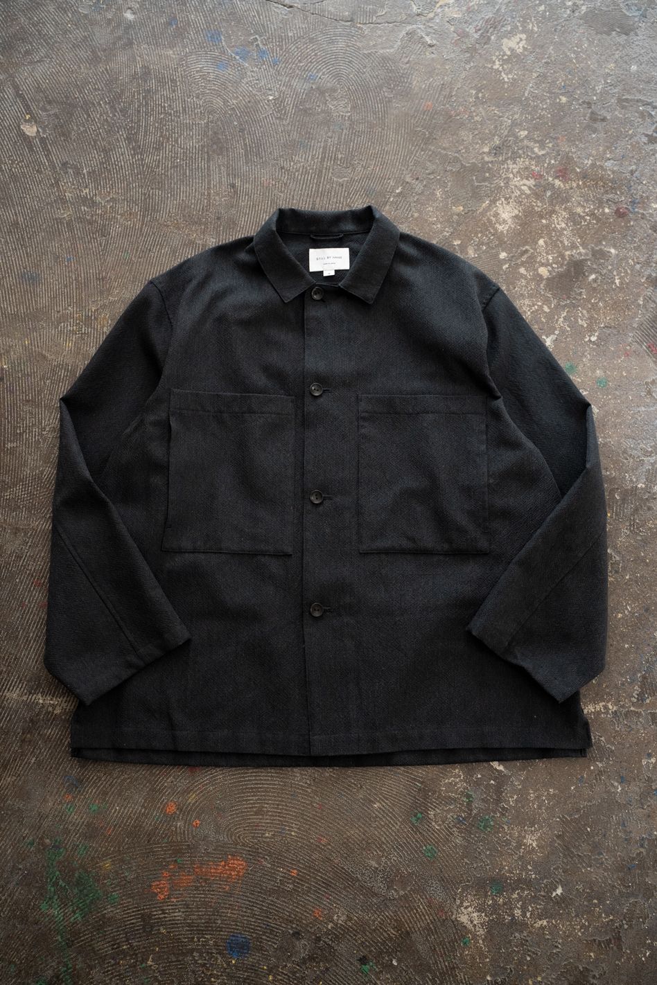 【26SS】両胸ポケットシャツジャケット(INK BLACK)