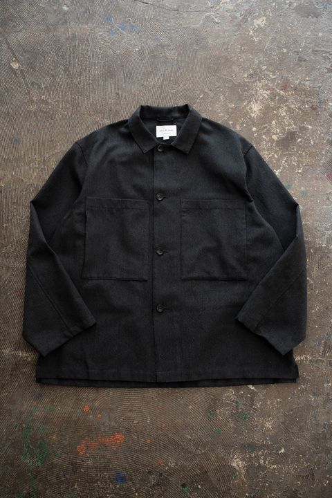 【26SS】両胸ポケットシャツジャケット(INK BLACK)