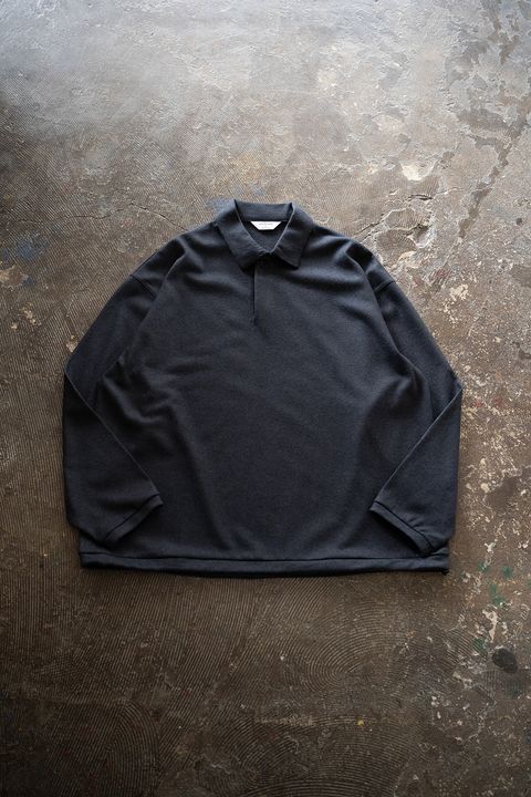 【25AW】ウール×シルクプルオーバー(NAVY)