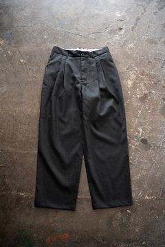 【25AW】ウールサキソニーイージースラックス(CHARCOAL)
