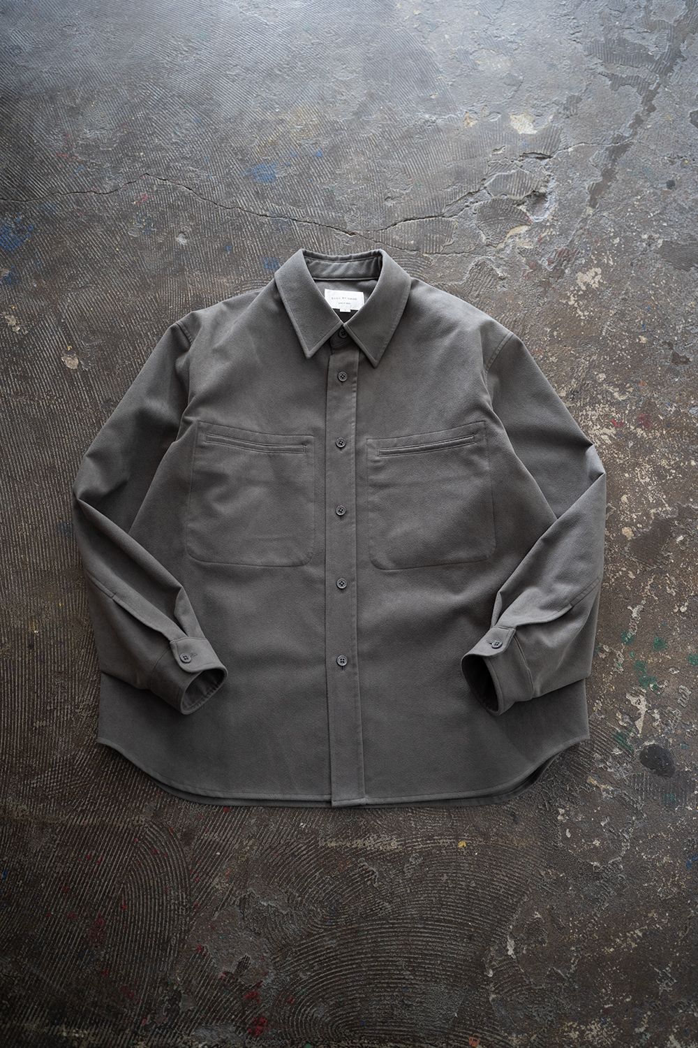 【25AW】フェイクスウェードシャツブルゾン(GREY)