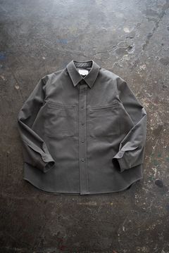 【25AW】フェイクスウェードシャツブルゾン(GREY)