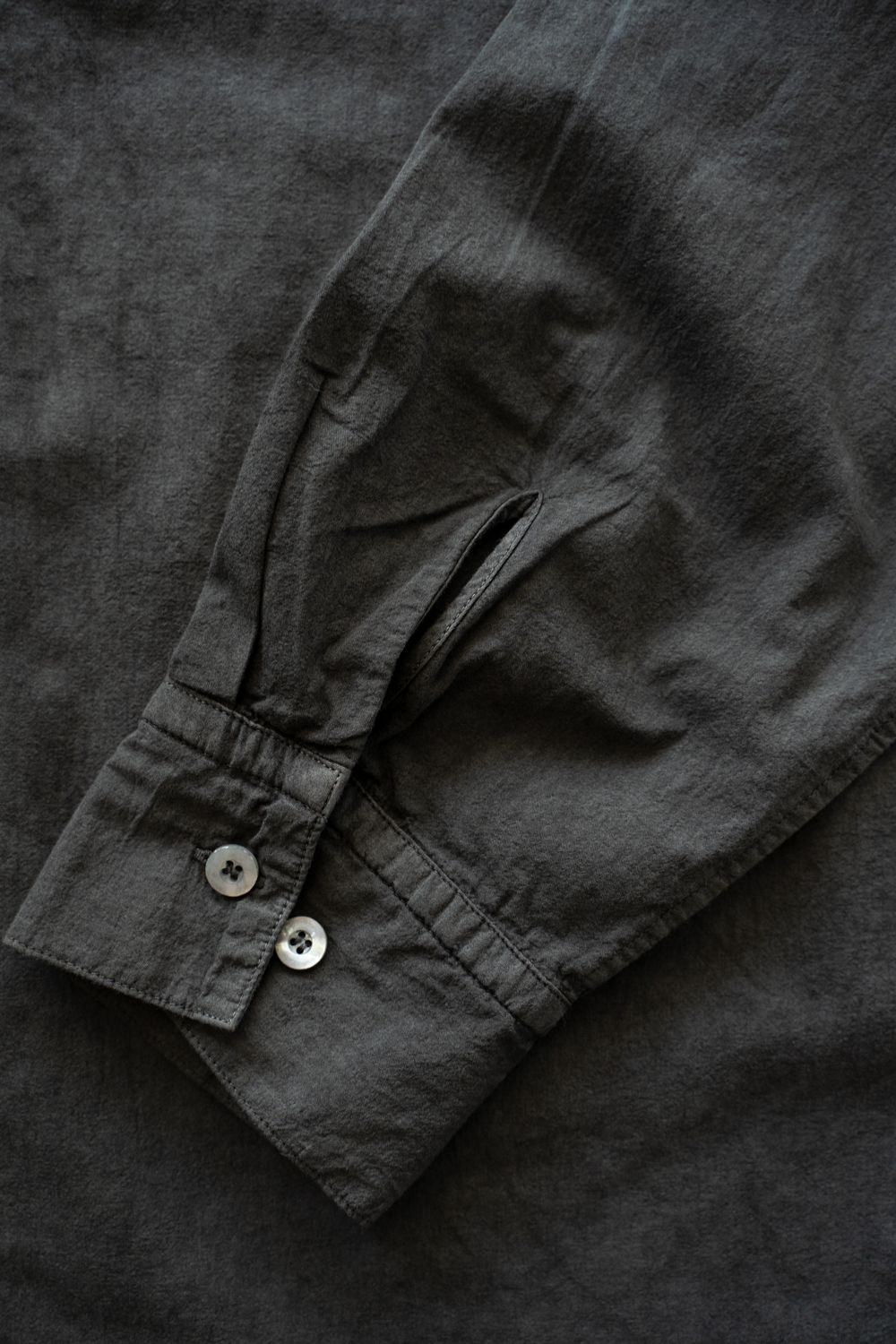 強撚OCブロードシャツ(炭)