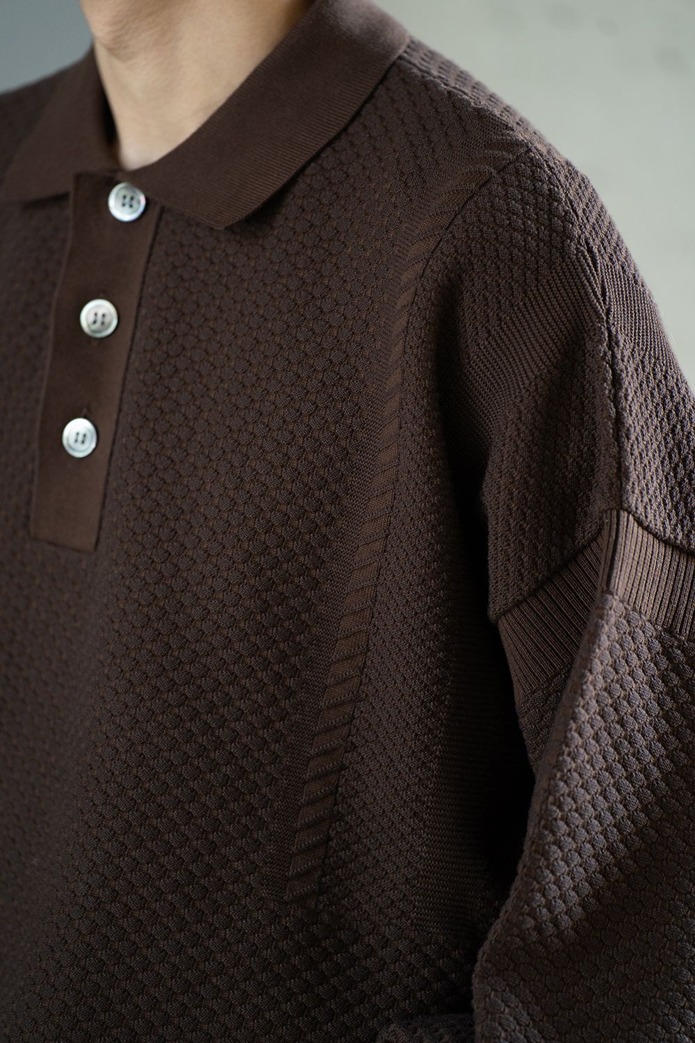 YASHIKI - 【ラスト1点】【24AW】Sekka Knit Polo(ORANGE) | Salty