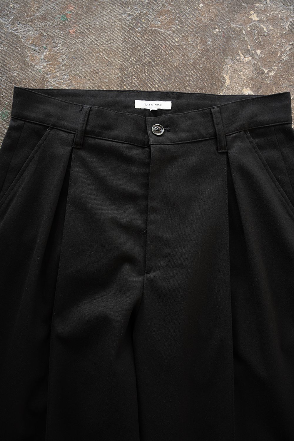 【26AW】2-Tack Wide Slacks/2タックワイドスラックス(BLACK)