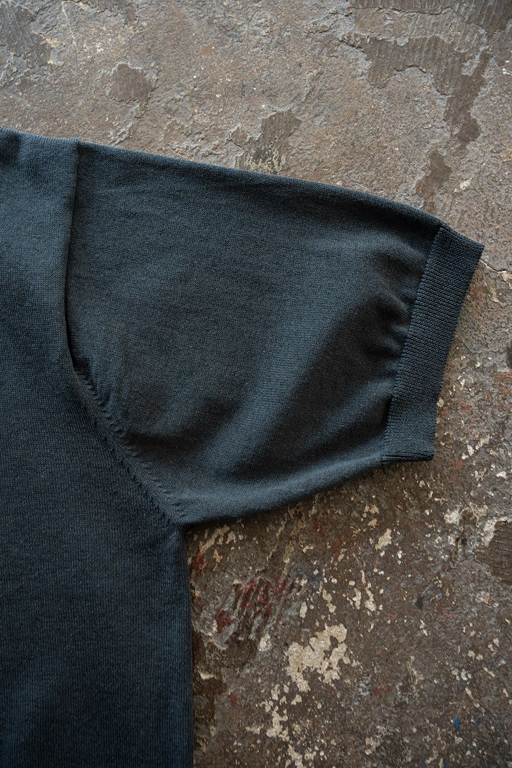 【26SS】綿×ポリエステル×リネン12GニットTee(TEAL BLUE)