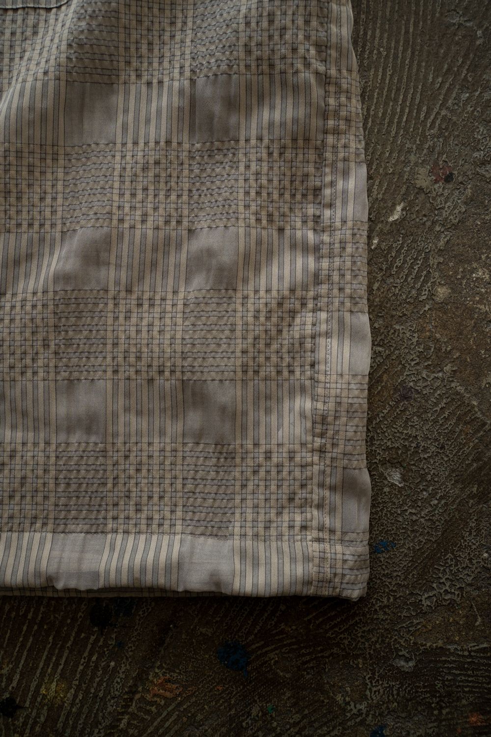 【ラスト1点】【25SS】Sheer Plaid H/S SH / シアーチェックハーフスリーブシャツ (BEIGE)