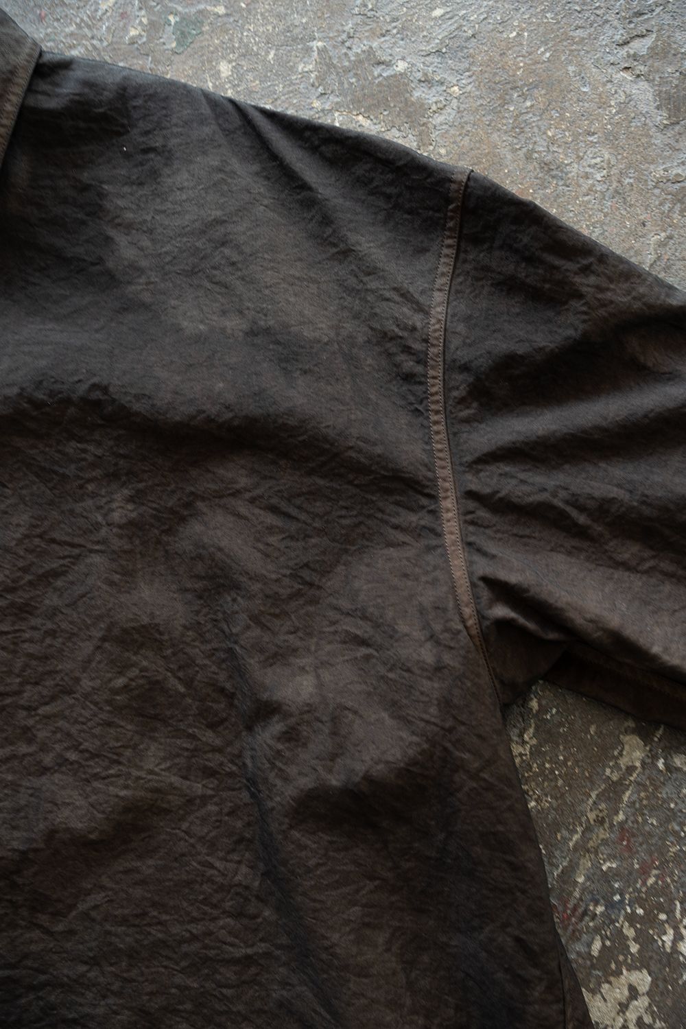 【ラスト1点】【26SS】Aurora Dyed Nylon Shirt(BROWN)