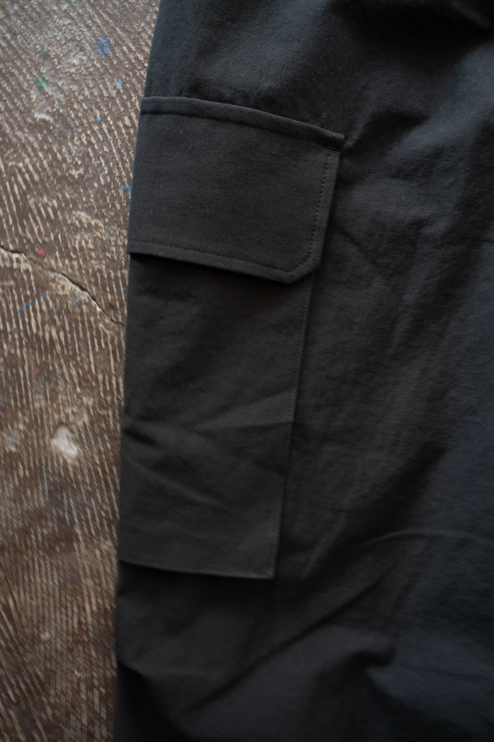 【26SS】コットンモールスキンカーゴパンツ(INK BLACK)