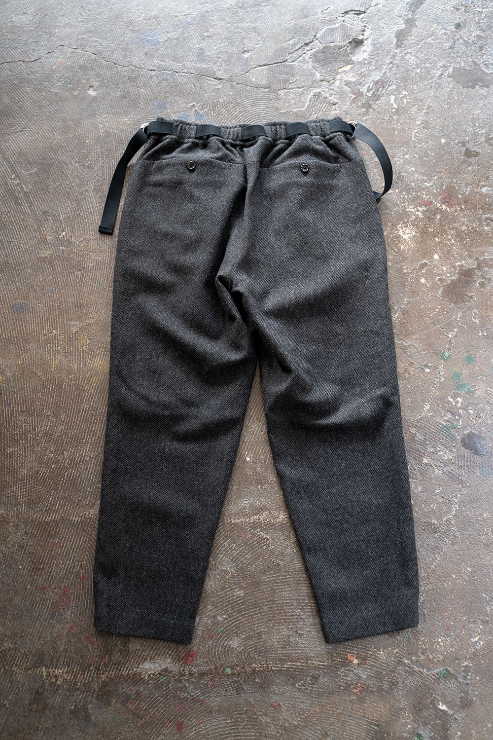 【ラスト1点】【21AW】Hakama Tweed Pants/ハカマツイードパンツ(CHARCOAL) - 1