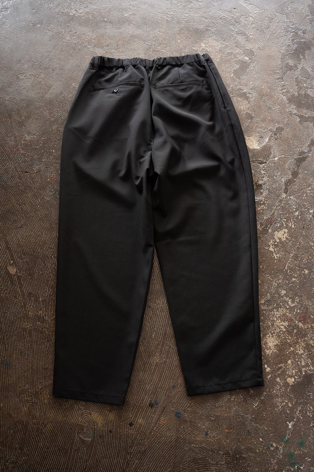 【26AW】モヘア混2タックイージーパンツ(INK BLACK)