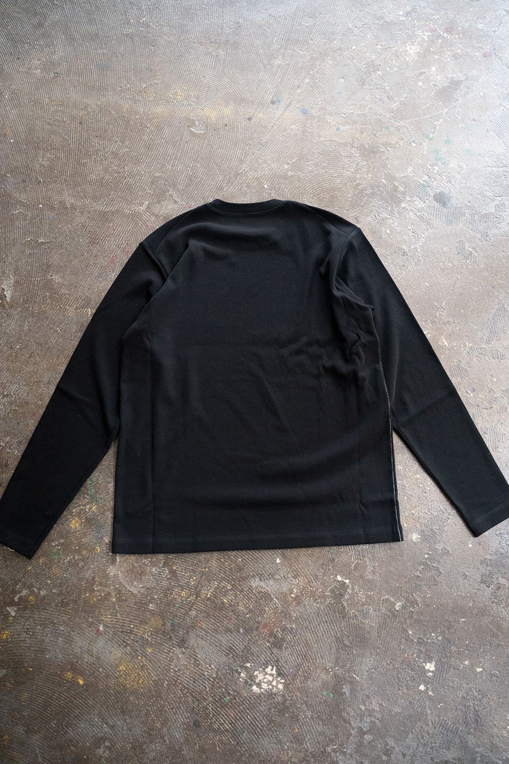 【ラスト1点】強撚コットンスムースロンTee(BLACK)
