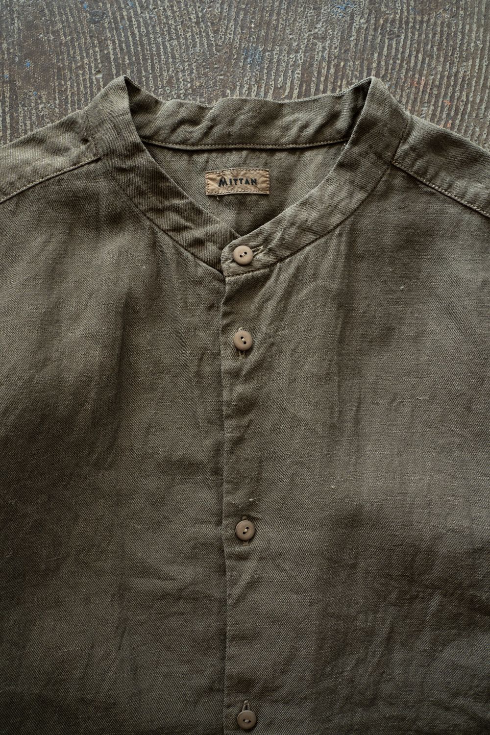 和紙大麻シャツ(蓬(濃))