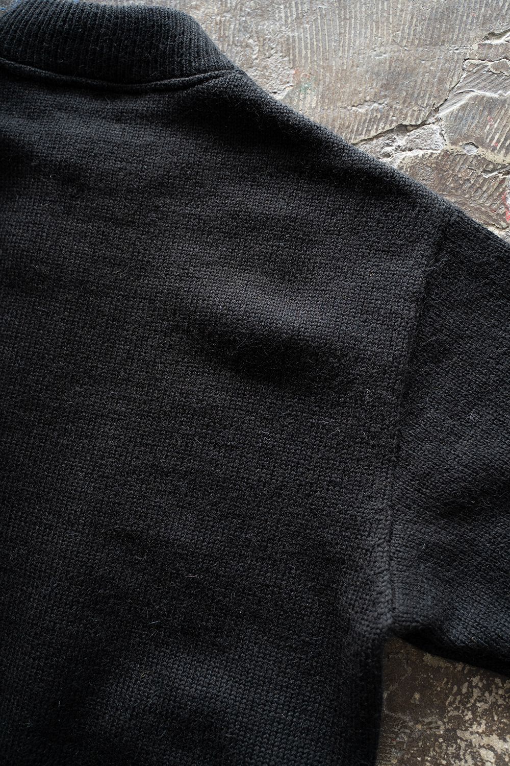 【ラスト1点】【24AW】英国羊毛ニットブルゾン(BLACK)